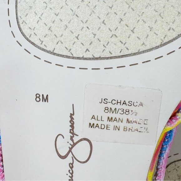 Jessica Simpson Chasca Ankle Tie Lace Up Gladiator Sandals Multicolor 8 - Picture 11 of 12